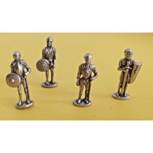 Vintage Westair PEWTER Set of 4 Knights in Armour